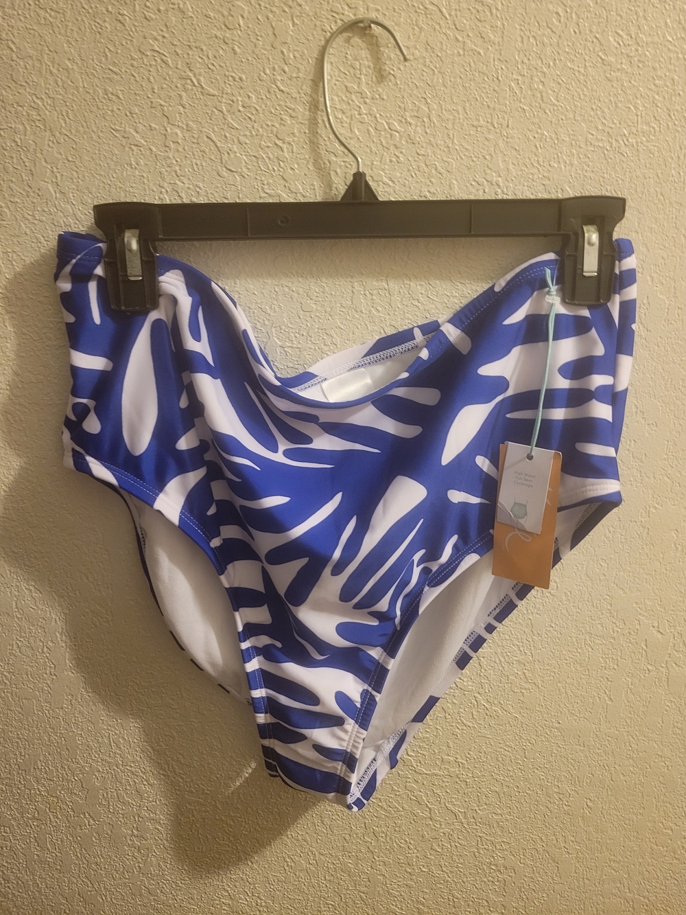 Kona Sol Blue and White Printed Bikini Bottoms